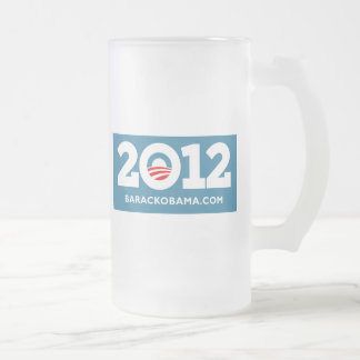 Taza De Cristal Esmerilado Obama 2012