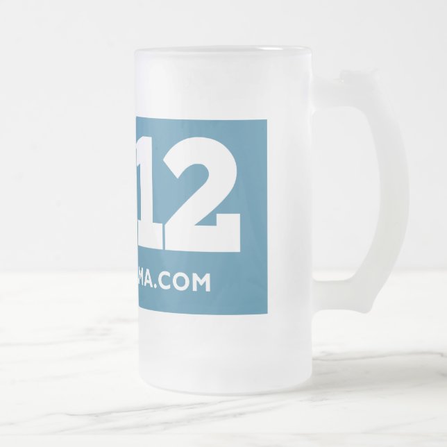 Taza De Cristal Esmerilado Obama 2012 (Derecha)