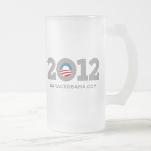 Taza De Cristal Esmerilado Obama 2012