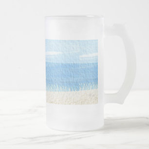 Taza De Cristal Esmerilado Ocean Shore