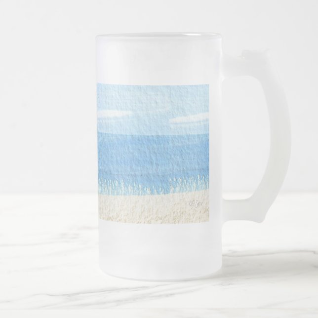 Taza De Cristal Esmerilado Ocean Shore (Derecha)