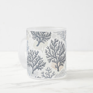 Taza De Cristal Esmerilado Oceanic Vibes Botanical Corals