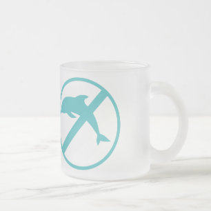 Taza De Cristal Esmerilado Odio delfínes