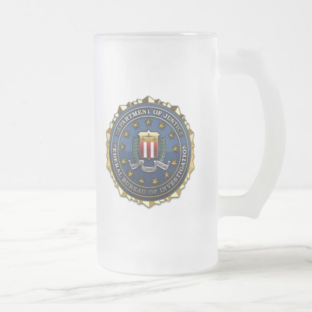Taza De Cristal Esmerilado Oficina Federal de Investigación (Derecha)