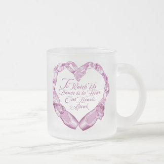 Taza De Cristal Esmerilado Oír Nuestro Ballet Corazón De Vidrio Escarado