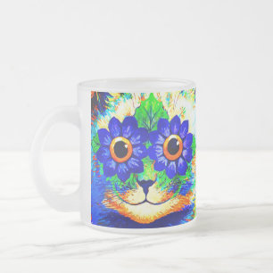 Taza De Cristal Esmerilado Ojos de flor de gato