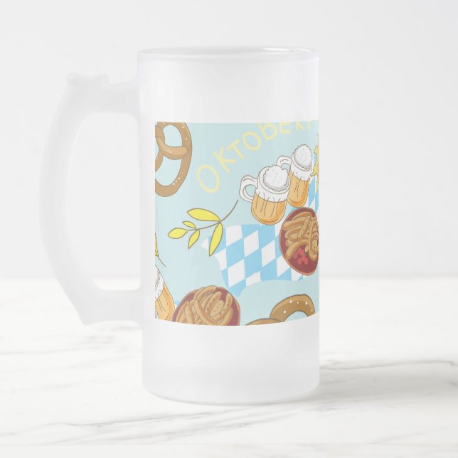 Taza De Cristal Esmerilado Oktoberfest (Izquierda)
