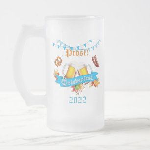 Taza De Cristal Esmerilado Oktoberfest Frost Beer Mug
