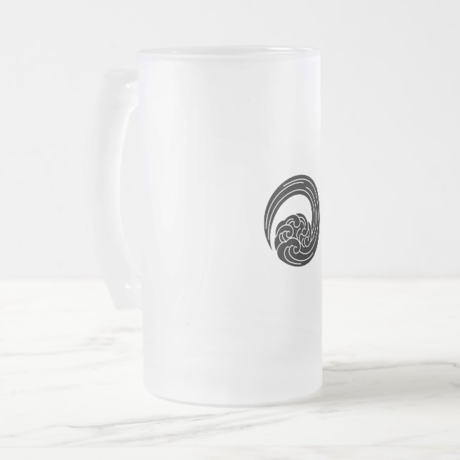 Taza De Cristal Esmerilado Olas arremolinadas (Anverso izquierdo)
