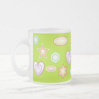 Taza De Cristal Esmerilado Olive colour Shapes mug