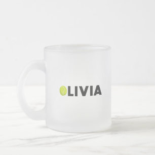 Taza De Cristal Esmerilado Olivia Tennis