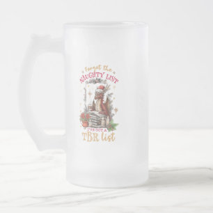 Taza De Cristal Esmerilado Olvidar La Lista Traviesa Tengo una Lista TBR 