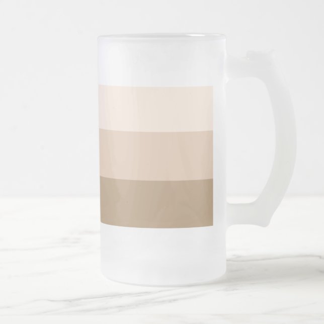 Taza De Cristal Esmerilado Ombre marrón a rayas (Derecha)