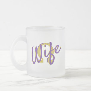 Taza De Cristal Esmerilado Omega Esposa Esposa Escarcha De Vidrio