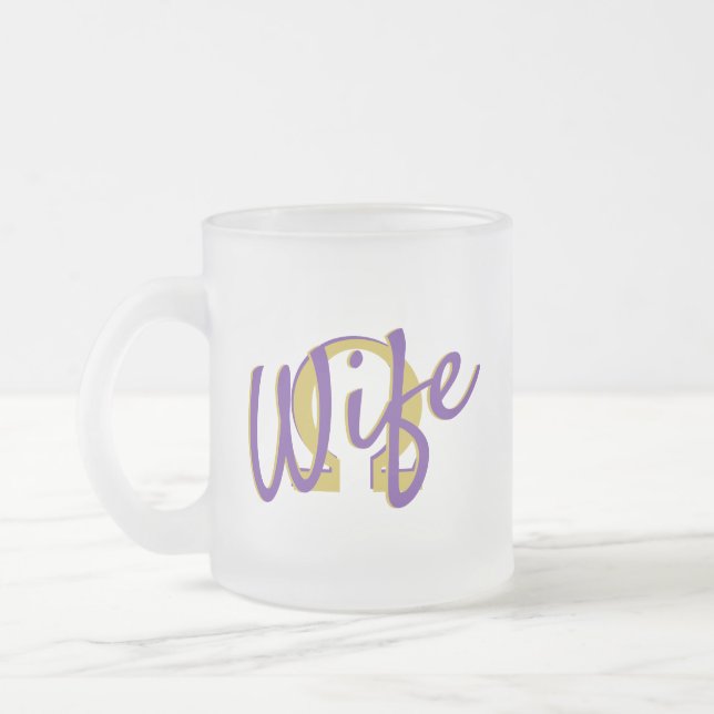 Taza De Cristal Esmerilado Omega Esposa Esposa Escarcha De Vidrio (Izquierda)