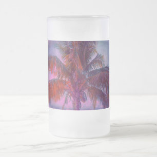 Taza De Cristal Esmerilado Onda de color tropical Frost Beer Mug