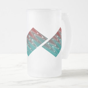Taza De Cristal Esmerilado Ondas blancas