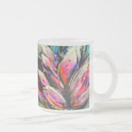 Taza De Cristal Esmerilado Ondes de calme fleuries