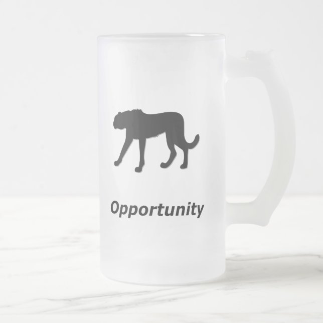 Taza De Cristal Esmerilado Oportunidad de Cheetah (Derecha)
