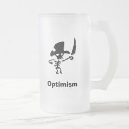Taza De Cristal Esmerilado Optimismo pirata