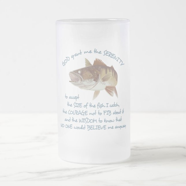 Taza De Cristal Esmerilado Oración de los pescadores (Centro)