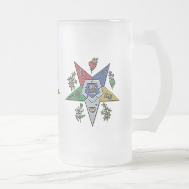 Taza De Cristal Esmerilado Orden De La Estrella Oriental (Derecha)