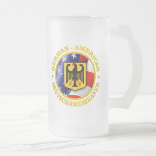 Taza De Cristal Esmerilado Orgullo Alemán-Americano