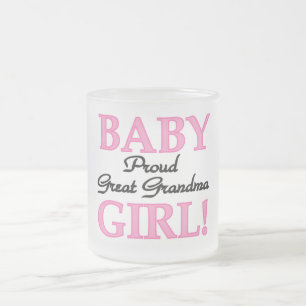 Taza De Cristal Esmerilado Orgullosa abuela bebé camisetas y regalos