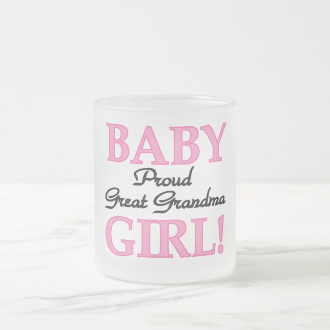 Taza De Cristal Esmerilado Orgullosa abuela bebé camisetas y regalos (Centro)