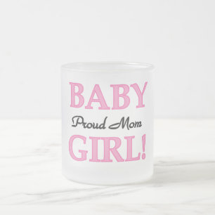 Taza De Cristal Esmerilado Orgullosa mamá Bebé camisetas y regalos