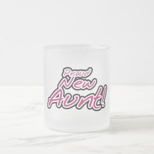 Taza De Cristal Esmerilado Orgullosas camisetas y regalos de nueva tía