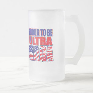 Taza De Cristal Esmerilado Orgulloso partidario de Trump