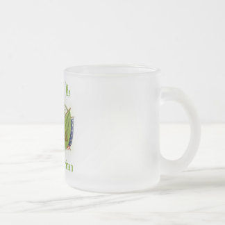 Taza De Cristal Esmerilado Orgulloso ser americano irlandés
