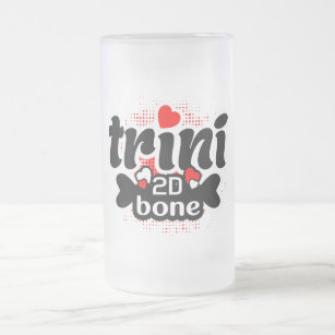 Taza De Cristal Esmerilado Orgulloso Trini 2D Bone divertido diciendo trinite