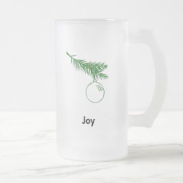Taza De Cristal Esmerilado Ornament Joy