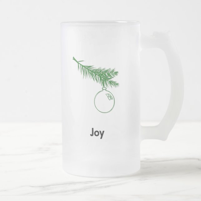 Taza De Cristal Esmerilado Ornament Joy (Derecha)
