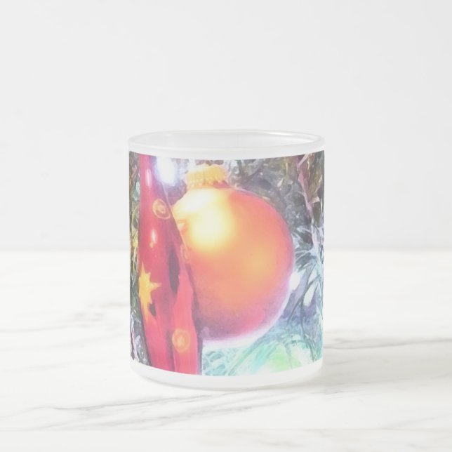 Taza De Cristal Esmerilado Ornamentos ilustrativos (Centro)