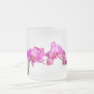 Taza De Cristal Esmerilado Orquídea