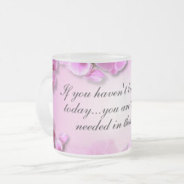 Taza De Cristal Esmerilado Orquídea rosa Inspiradora personalizado