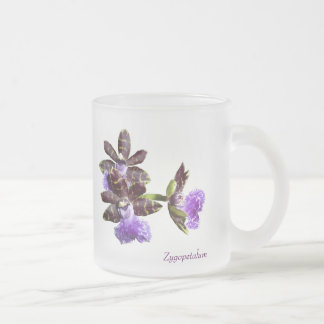 Taza De Cristal Esmerilado Orquídea Zygopetalum