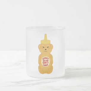 Taza De Cristal Esmerilado Oso de miel