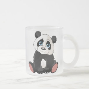 Taza De Cristal Esmerilado Oso de panda