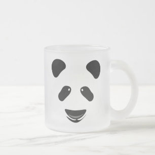 Taza De Cristal Esmerilado Oso de panda moderno