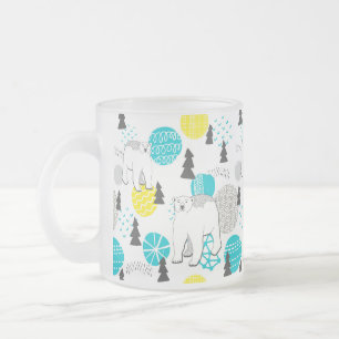 Taza De Cristal Esmerilado Oso polar