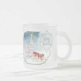 Taza De Cristal Esmerilado Oso Polar y Sleigh Frost Mug