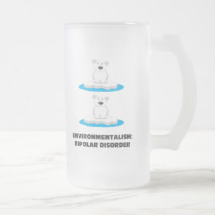 Taza De Cristal Esmerilado osos bipolares