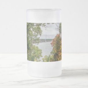 Taza De Cristal Esmerilado Otoño En Truman Dam Frosted Glass Beer Mug