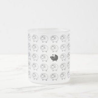 Taza De Cristal Esmerilado Ovejas negras