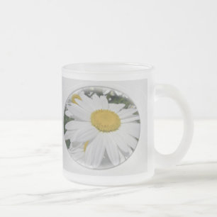Taza De Cristal Esmerilado Oxeye Daisy Wildflower