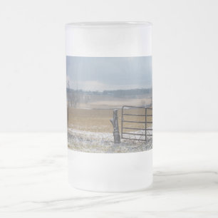 Taza De Cristal Esmerilado Ozark Country Hills Frosted Glass Beer Mug